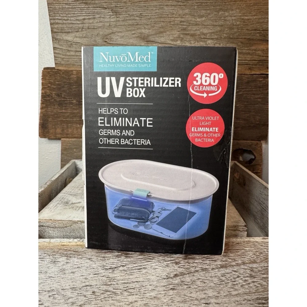NuvoMed UV‎ Sterilizer Box Eliminates 99 Percent Germs Bacteria New Sealed